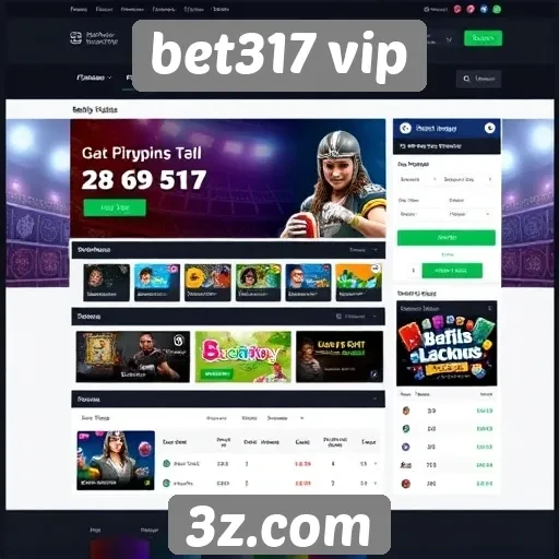 Interface e usabilidade do site bet317 vip